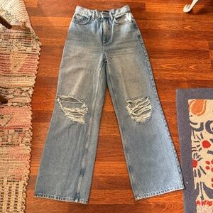 ASOS High Waisted Open Knee Denim Size 26